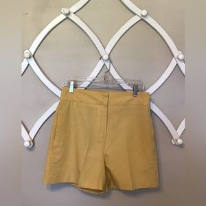 NWOT Maison d’ Amelie French Yellow Summer Shorts with Set In Side Pockets.
